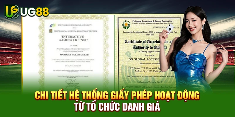 Chi tiết hệ thống giấy phép hoạt động từ tổ chức danh giá