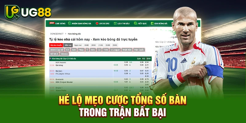 Hé lộ mẹo cược tổng số bàn trong trận bất bại