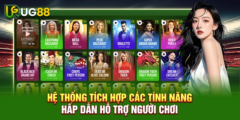 Hệ thống tích hợp các tính năng hấp dẫn hỗ trợ người chơi